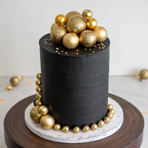 Black and Gold Elegance cake