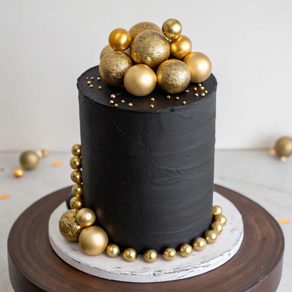 Black and Gold Elegance cake