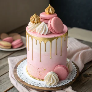 Blush Elegance Pink Cake