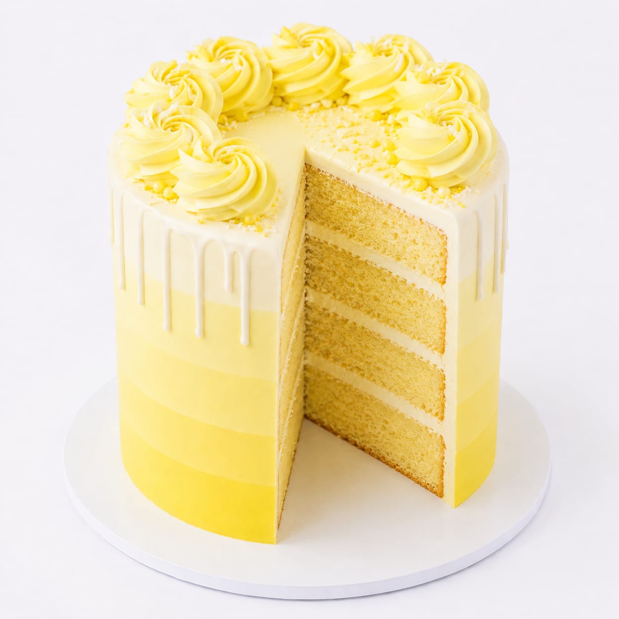 Classic Lemon Zest Cake Sliced Cape to Cake