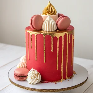 Crimson Luxe Cake