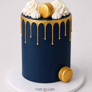 Midnight Majesty (Navy) Drip Cake