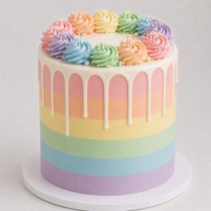 Pastel Rainbow Cake Cape to Cake
