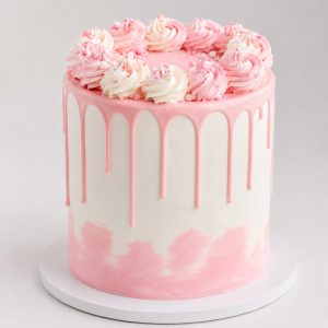Pretty in Pink Cake with Chocolate Drip