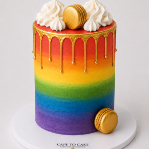 Radiant Spectrum (Vibrant Rainbow) Drip Cake