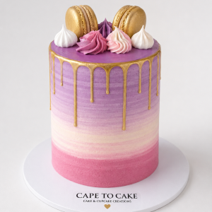 Royal Amethyst Purple Drip Cake