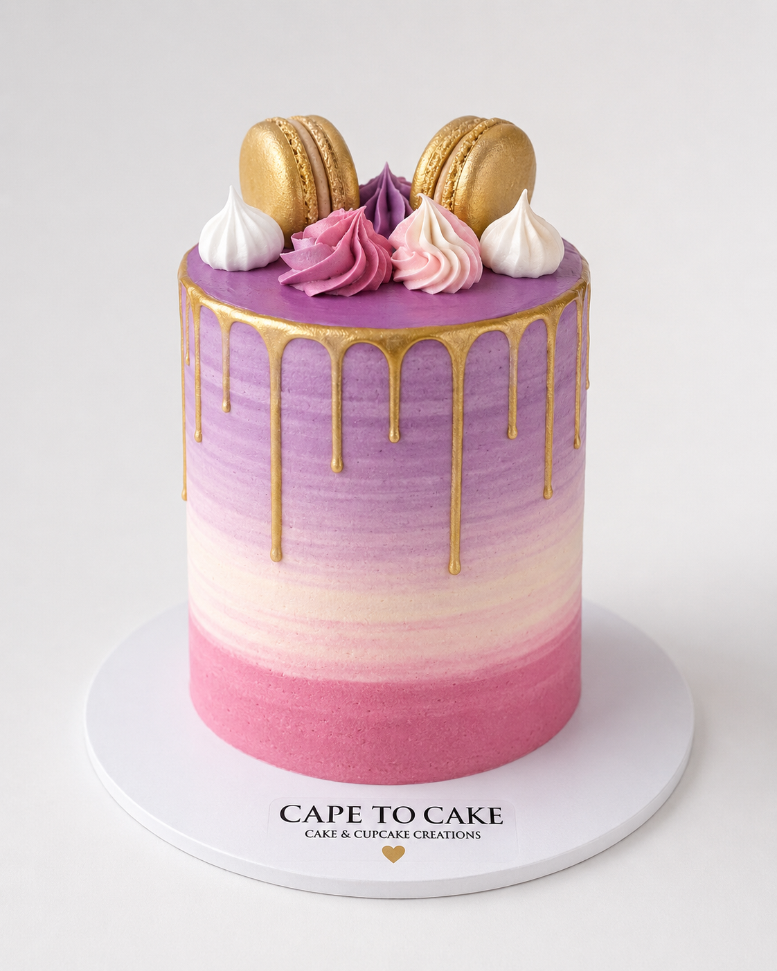 Royal Amethyst Purple Drip Cake