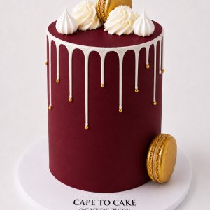 Velvet Rouge (Burgundy) Drip Cake