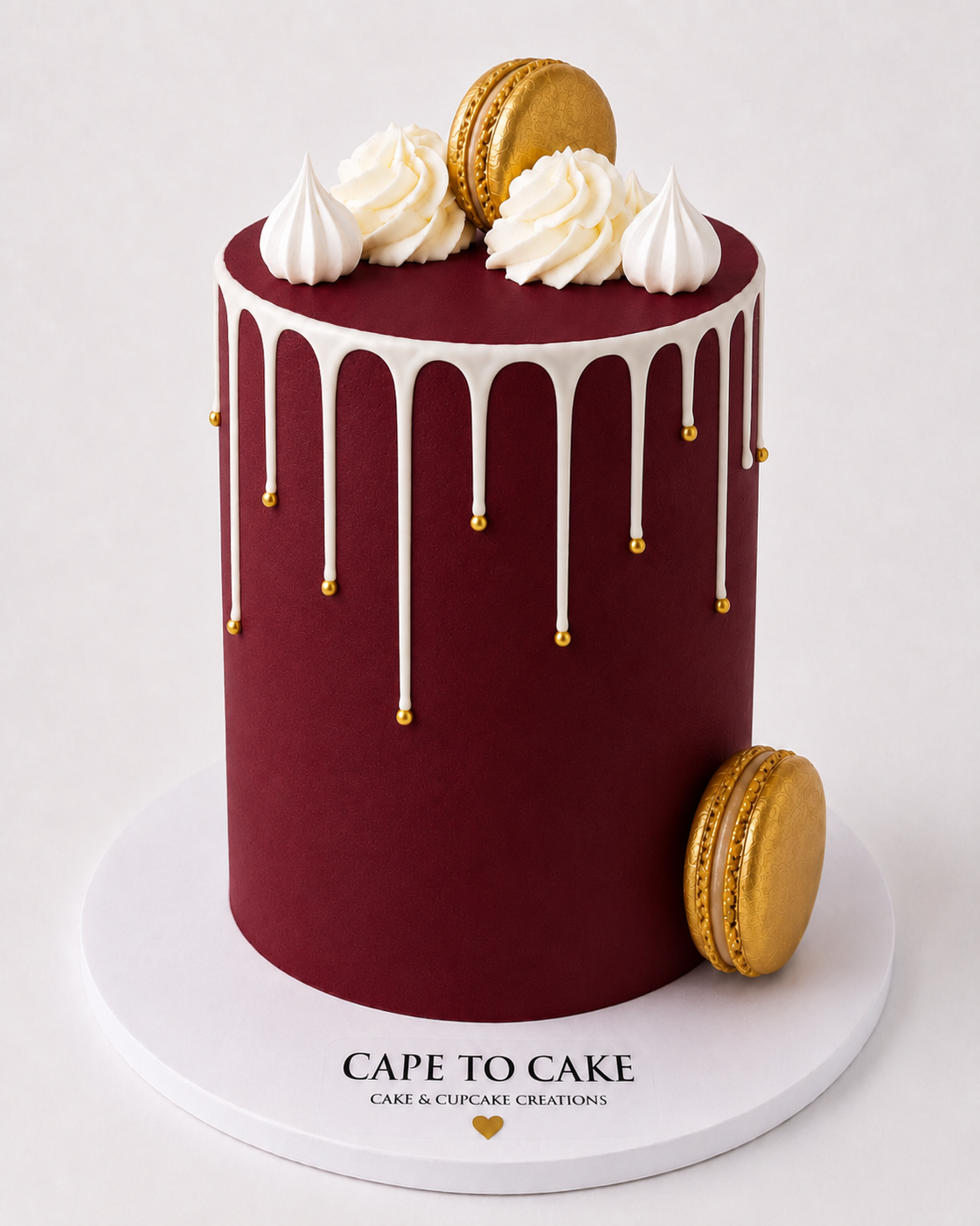 Velvet Rouge (Burgundy) Drip Cake