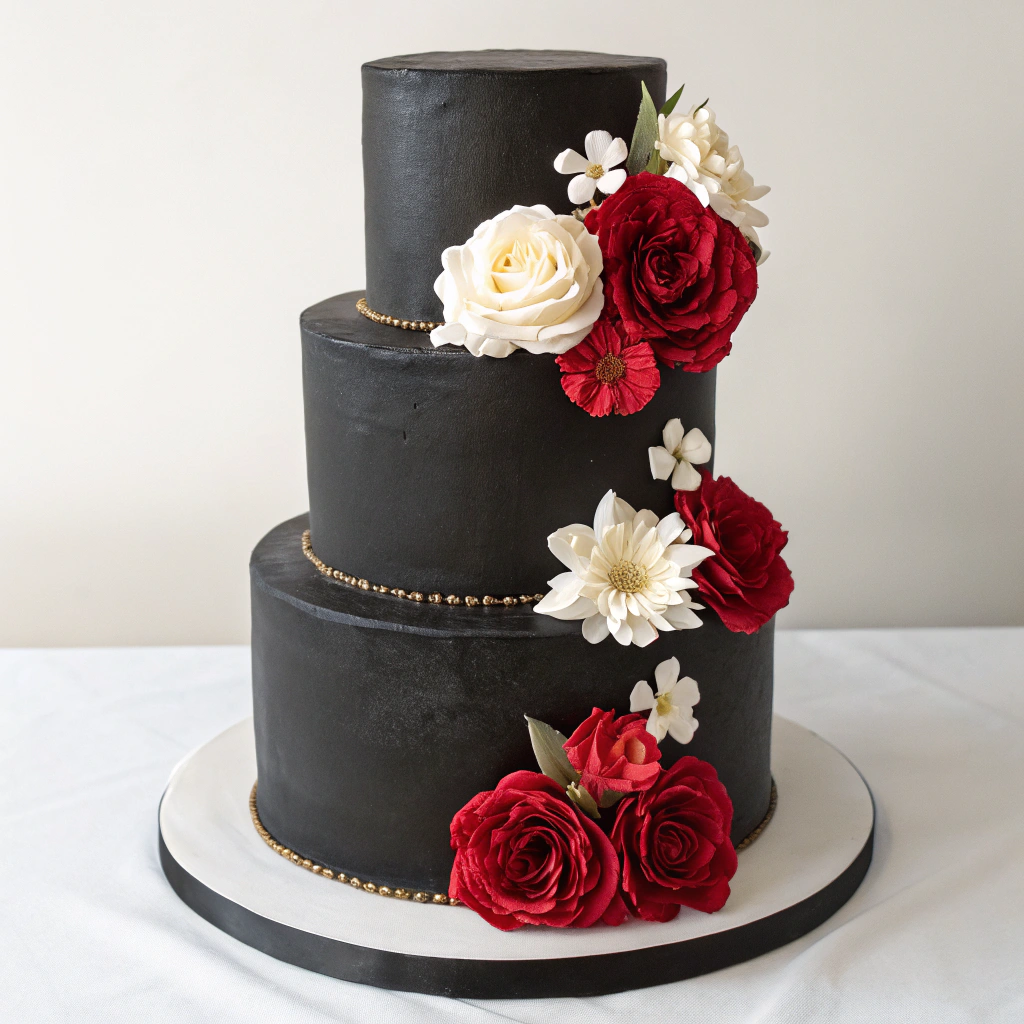 Midnight Romance Wedding Cake - Image 5