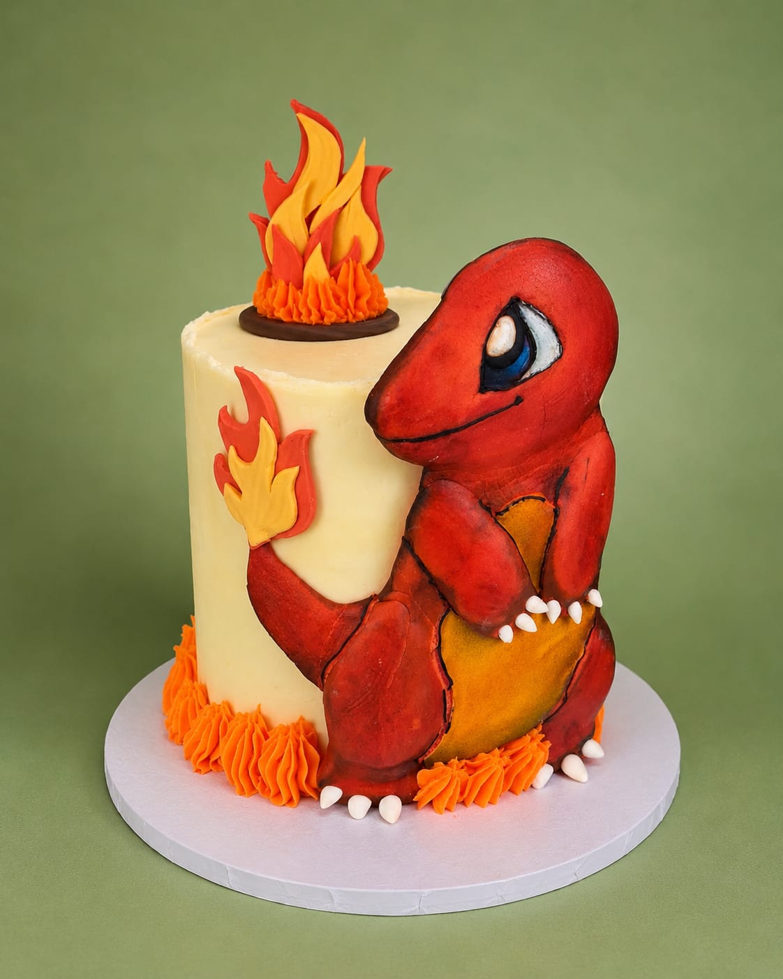 Charmander airbrushed cake