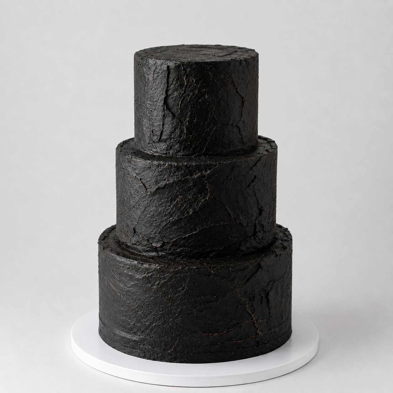 Midnight Black Cake Red Roses DIY