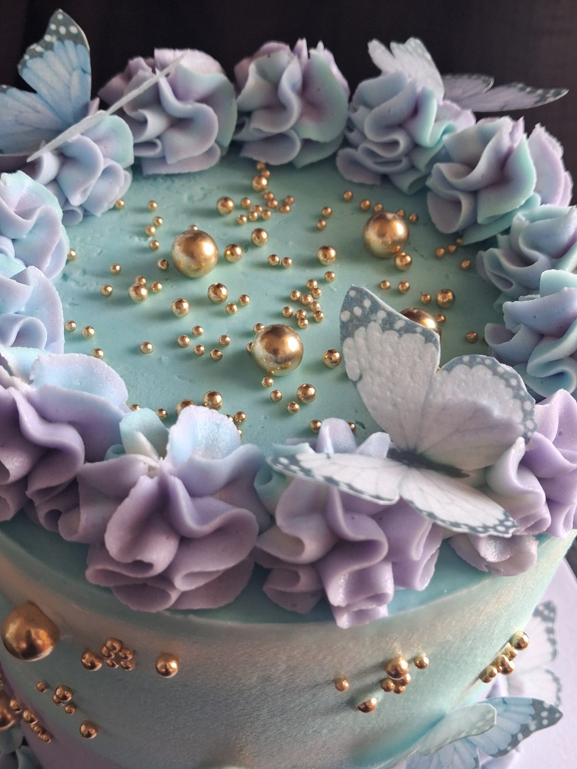 Buttercream Butterfly Celebration Cake - Image 5