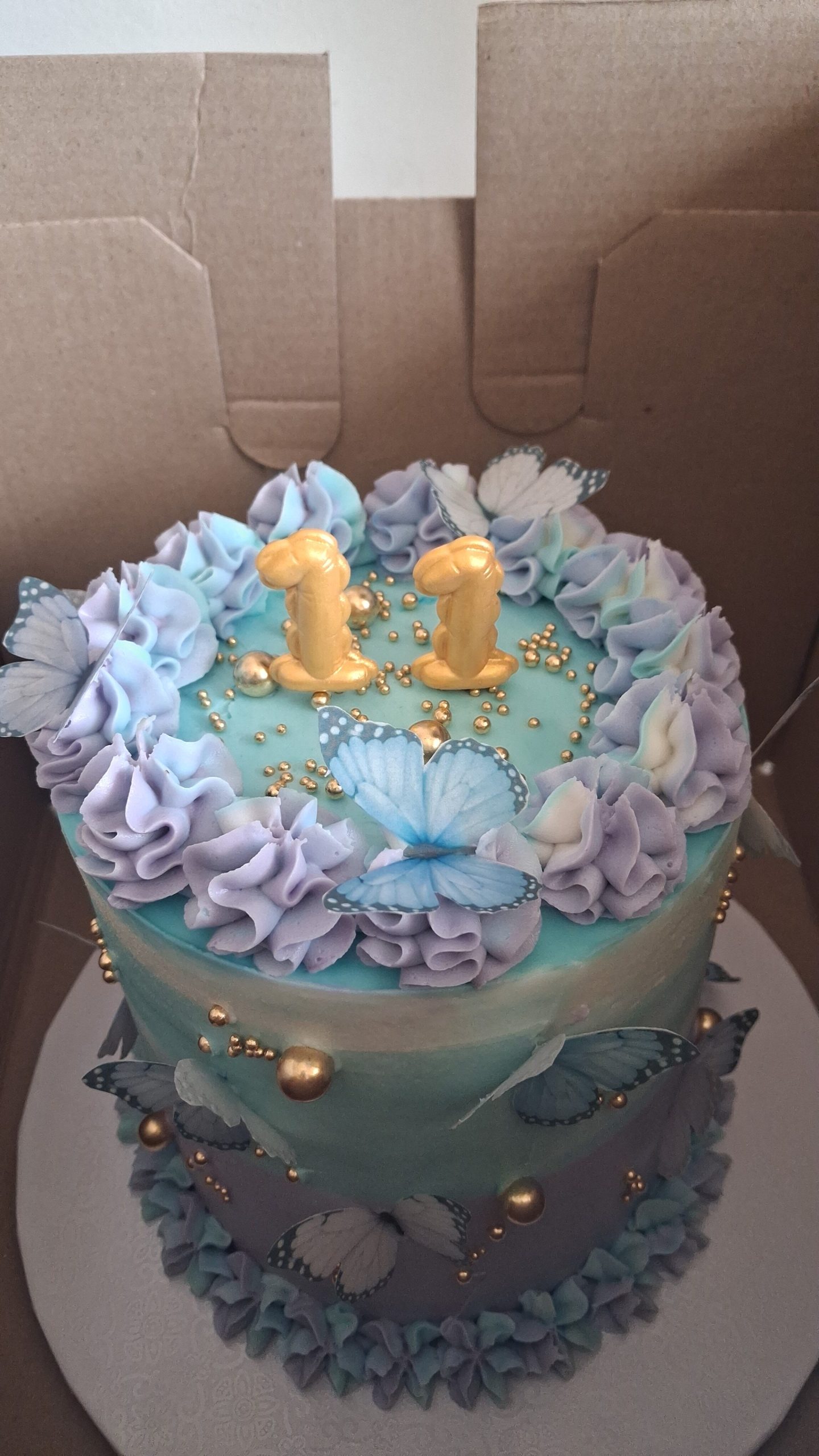 Buttercream Butterfly Celebration Cake - Image 3