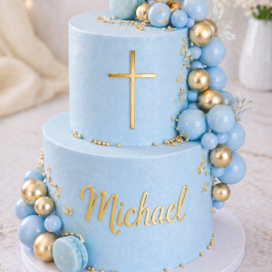 Christening 2 Tier Buttercream Cake Cape Town