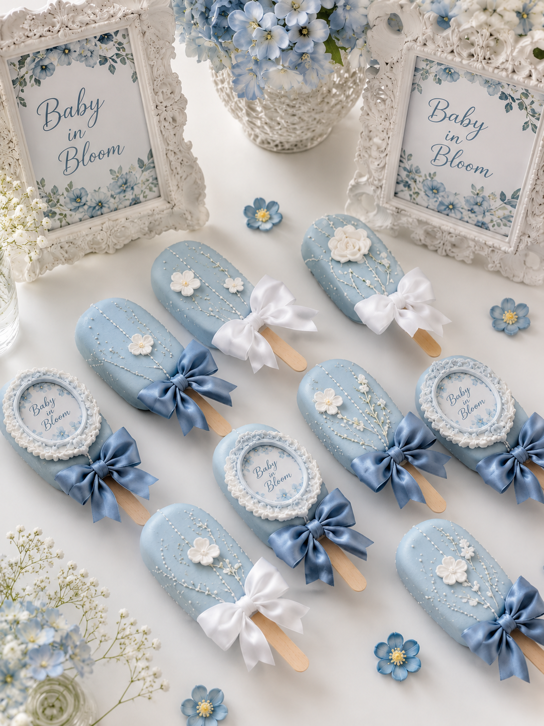 Baby in Bloom Blue Cakesickles