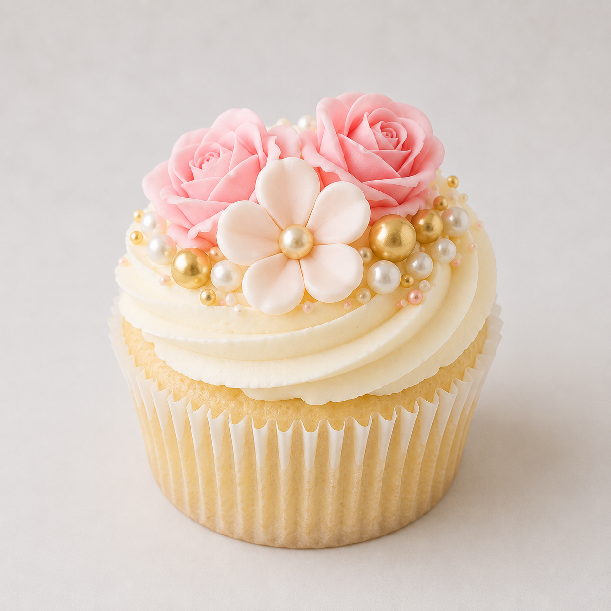 Blush Bloom Floral Cupcakes
