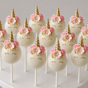 Blush Pearl Unicorn Cake Pops