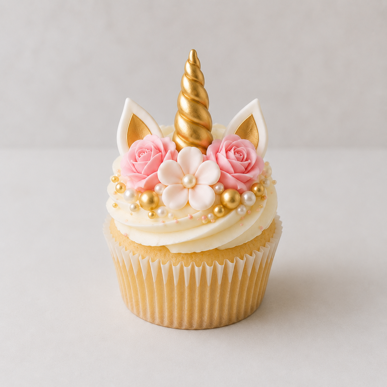 Blush Pearl Unicorn Cupcakes