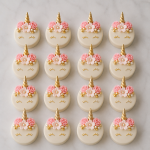 Blush Pearl Unicorn Oreos