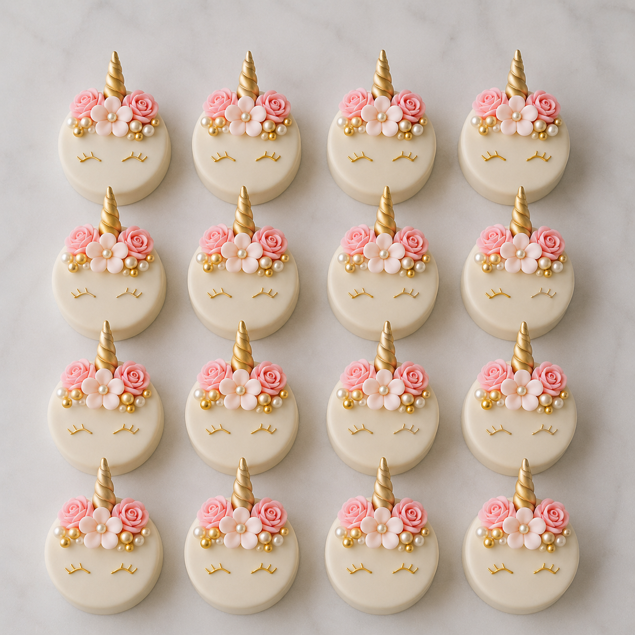 Blush Pearl Unicorn Oreos
