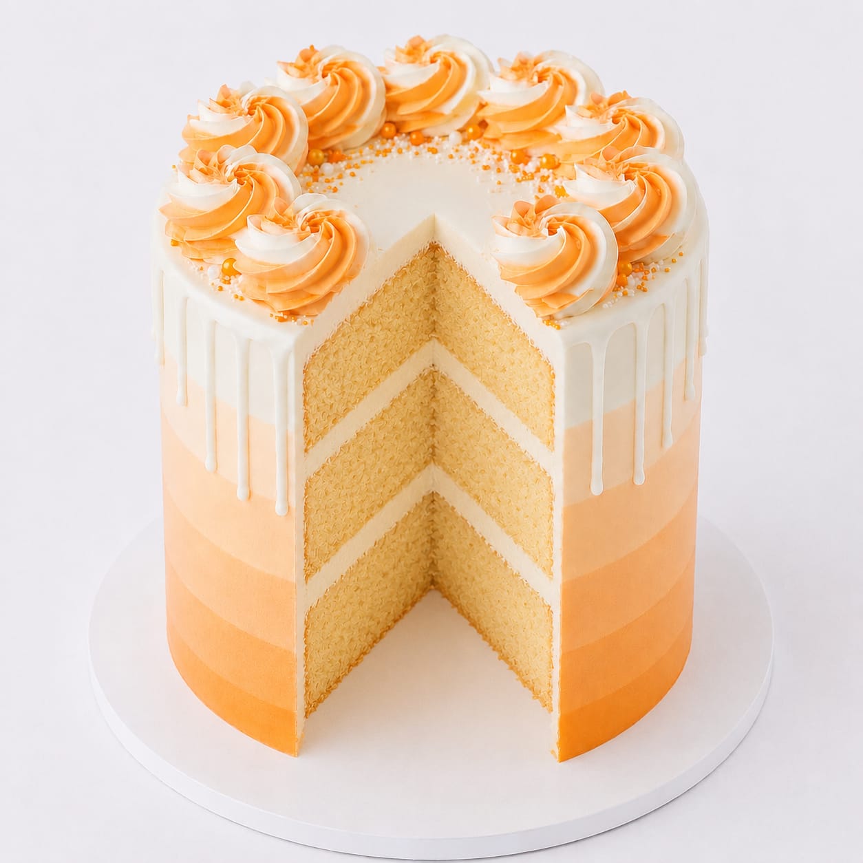 Classic Orange Citrus Cake Sliced Cape to Cake