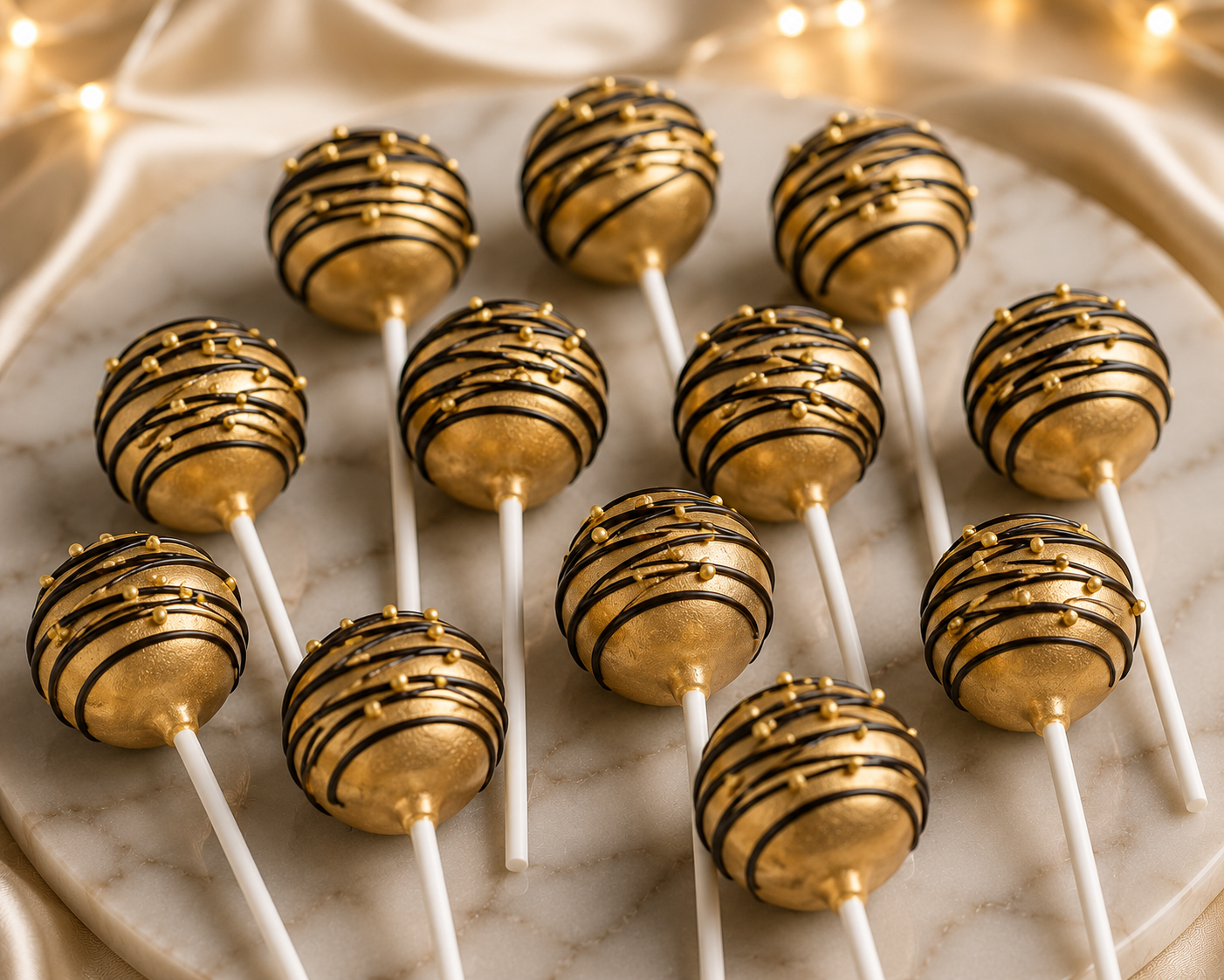 Gold Cakepop ball