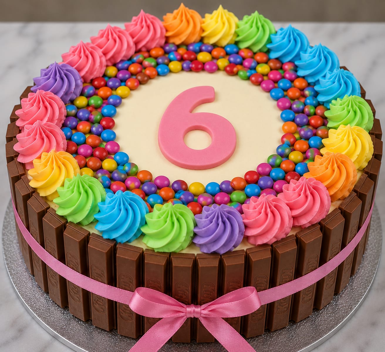 Kit Kat Rainbow Cake