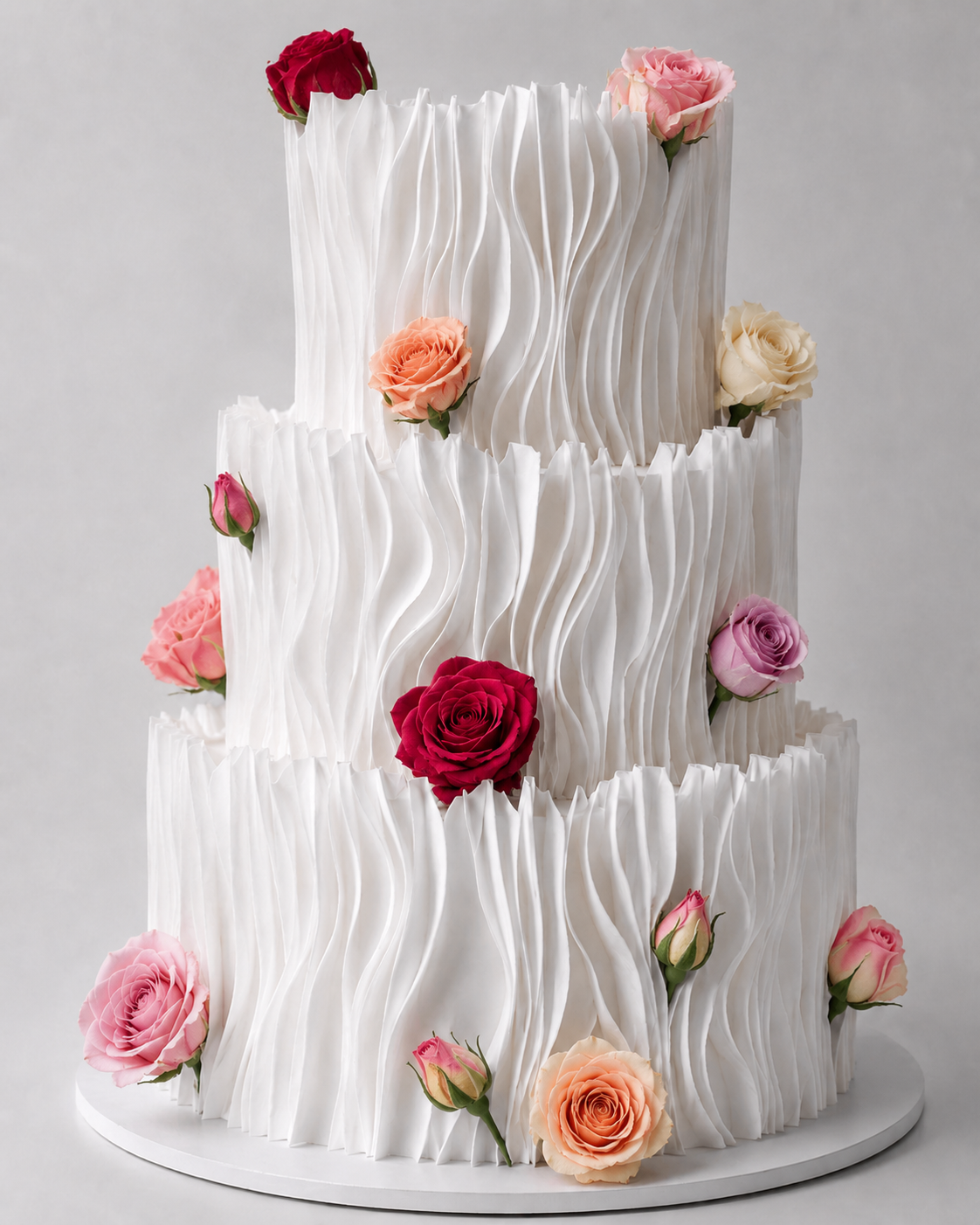 Multicoloured Ruffle Romance Cake
