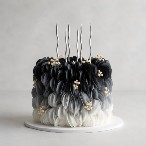 Ombre Wafer Paper Petal Statement Cake