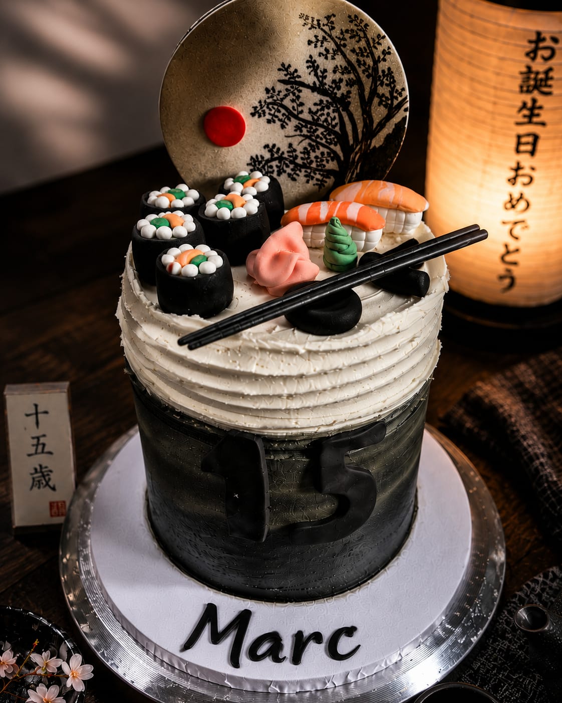 Sushi Themed 15th Birthday Cake