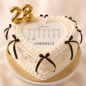 Vintage Calendar Heart Cake