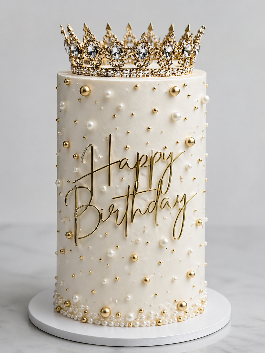 Crown and Pearls Cake