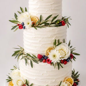 Olive Grove Romance Wedding Cake