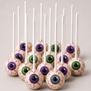 Bloodshot Eyeball Cake Pops