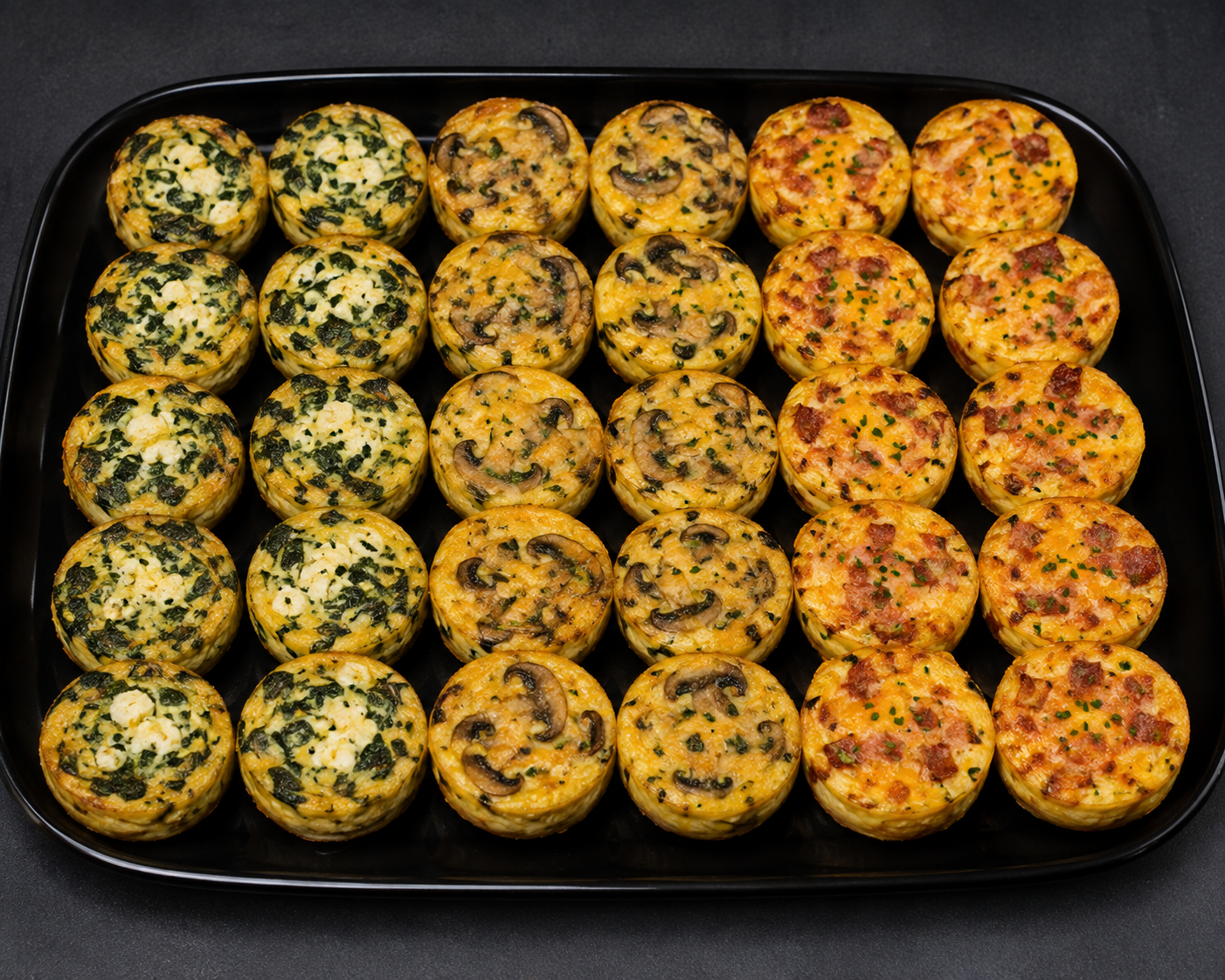 Crustless Mini Quiche Platter