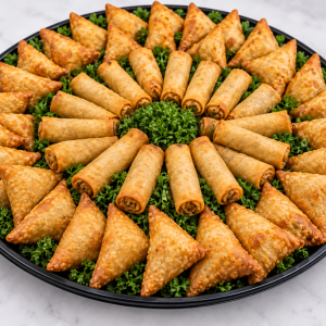 Samoosa & Vegetable Spring Roll Platter