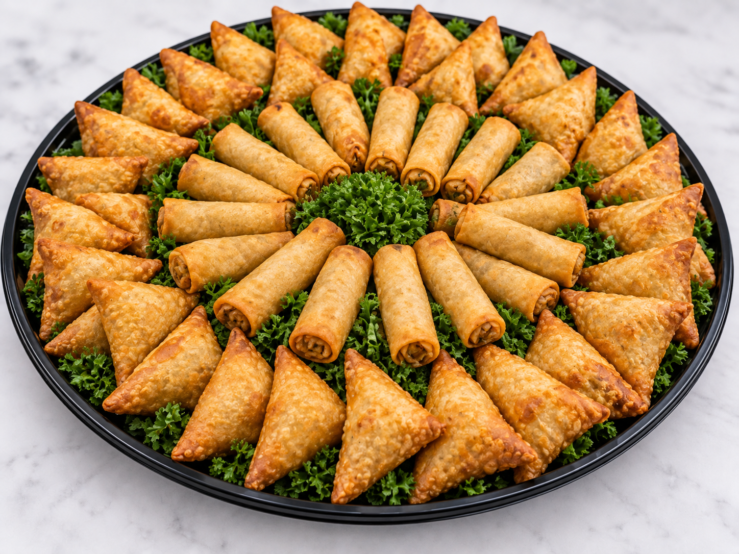 Samoosa & Vegetable Spring Roll Platter