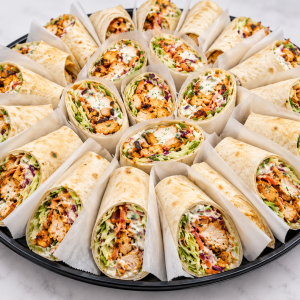 Chicken Tikka & Ranch Slaw Wrap Platter – 15 Full Wraps